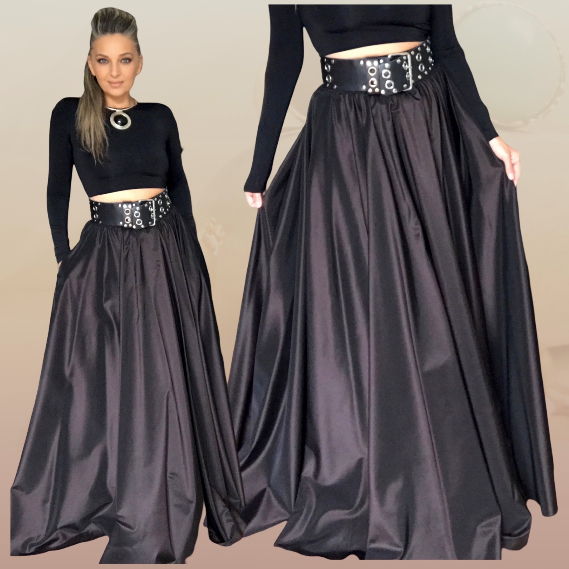 Dlouhá společenská sukně BOROS SK-L-BRW01